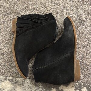 Kohl's Black Fringe Ankle Booties